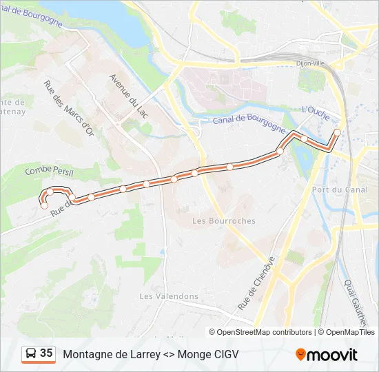 35 Bus Line Map