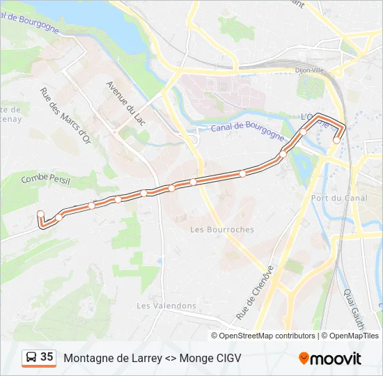 35 Bus Line Map