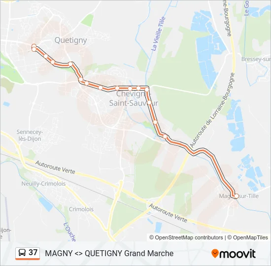 37 Bus Line Map