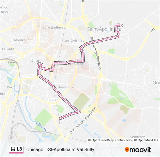 L8 Bus Line Map