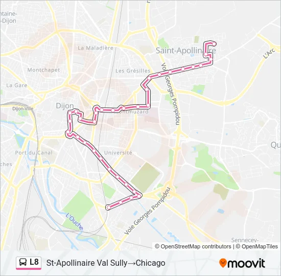 L8 Bus Line Map