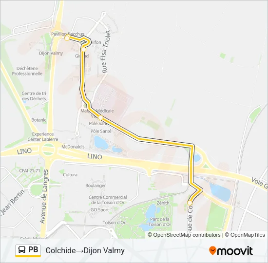 PB Bus Line Map