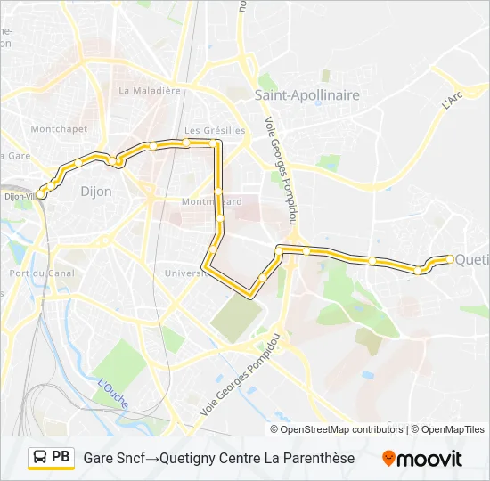 PB Bus Line Map