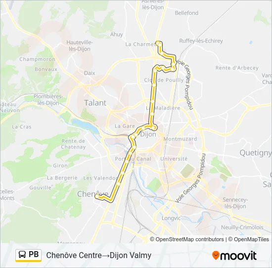 PB Bus Line Map