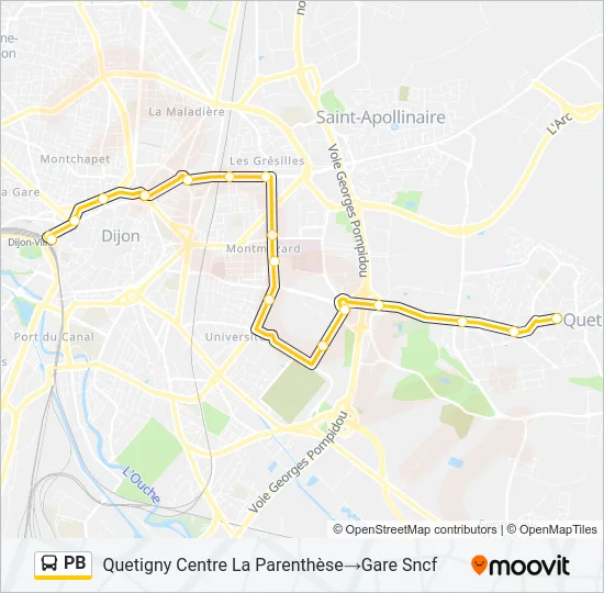PB Bus Line Map