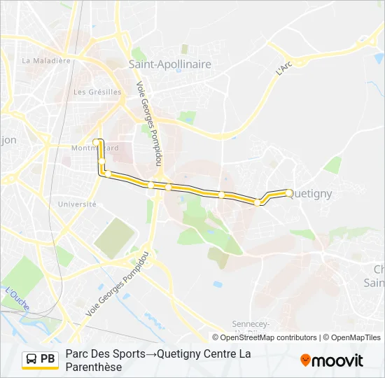 PB Bus Line Map