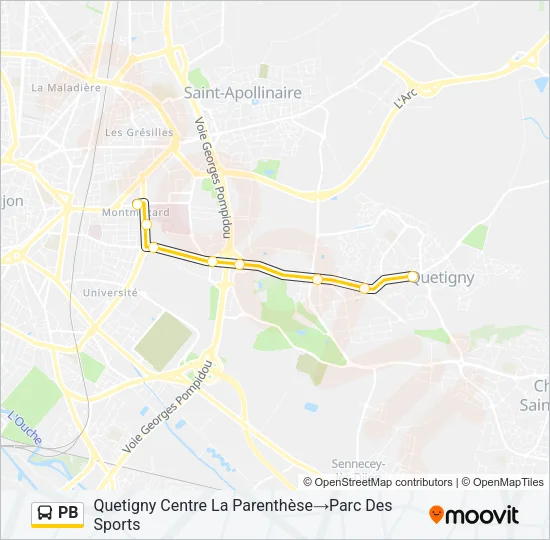 PB Bus Line Map