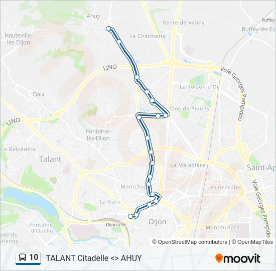 10 Bus Line Map