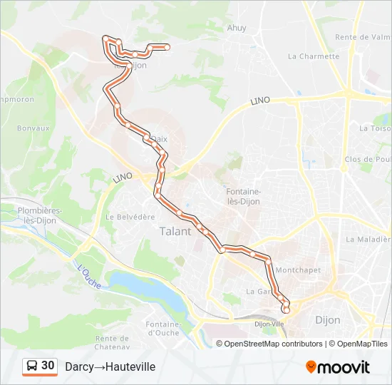 30 Bus Line Map