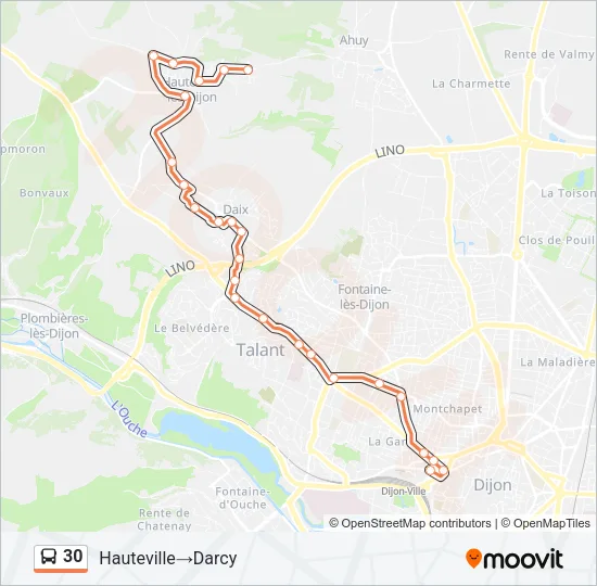 30 Bus Line Map