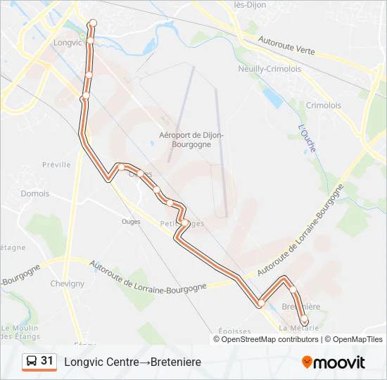 31 Bus Line Map