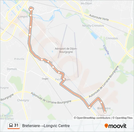 31 Bus Line Map