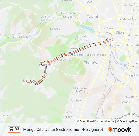 33 Bus Line Map
