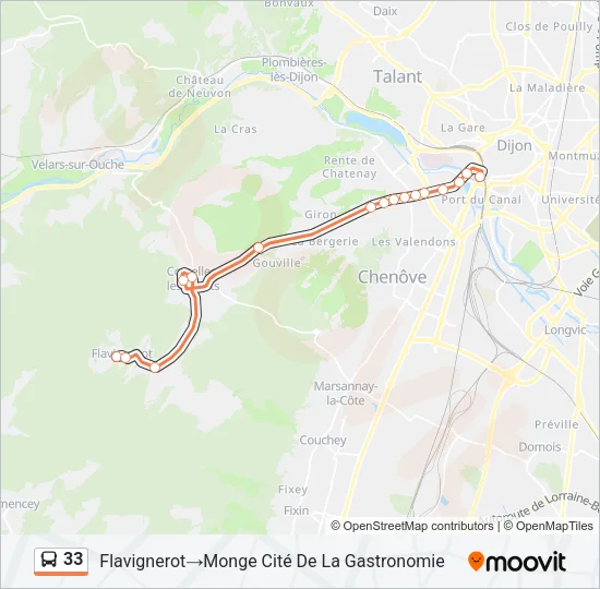 33 Bus Line Map