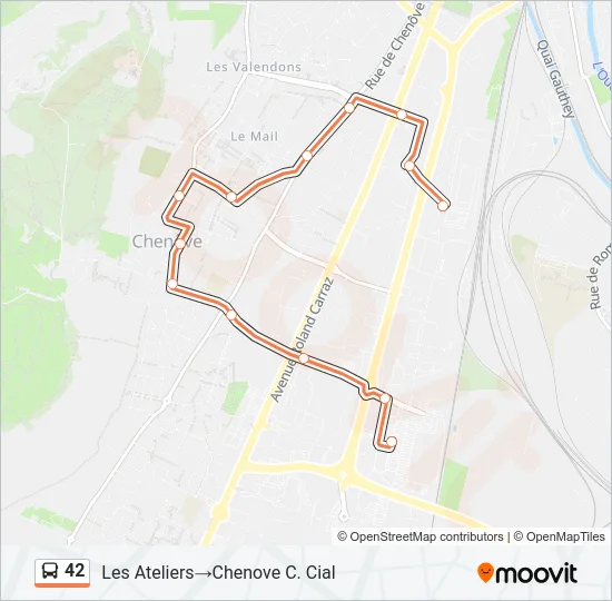42 Bus Line Map
