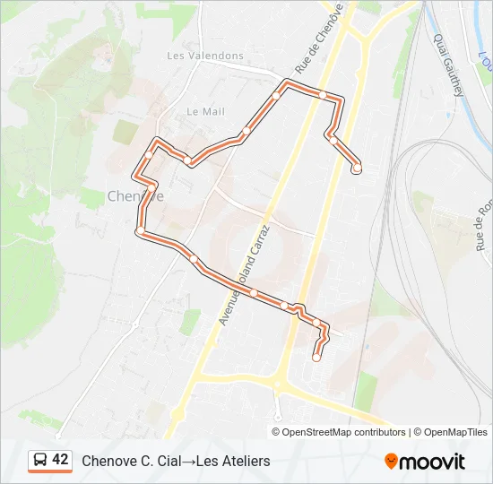42 Bus Line Map