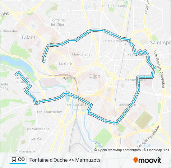 CO Bus Line Map