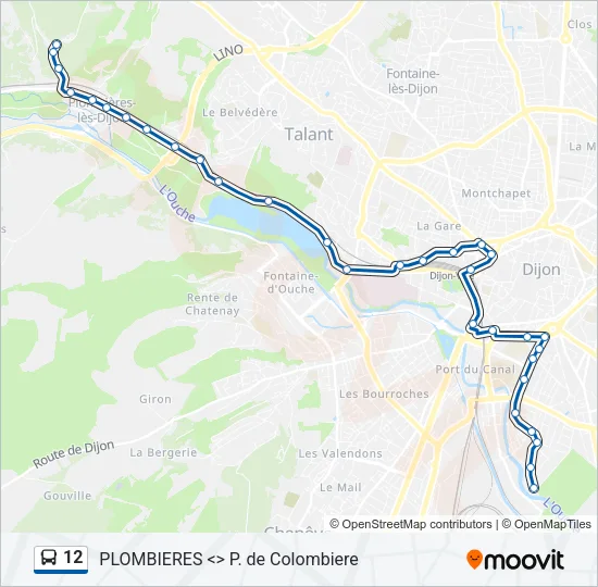 12 Bus Line Map