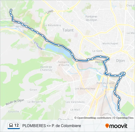 12 Bus Line Map