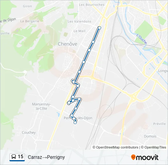 15 Bus Line Map