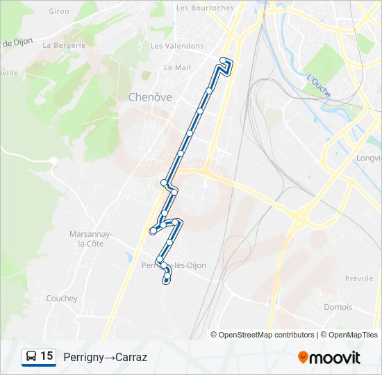 15 Bus Line Map