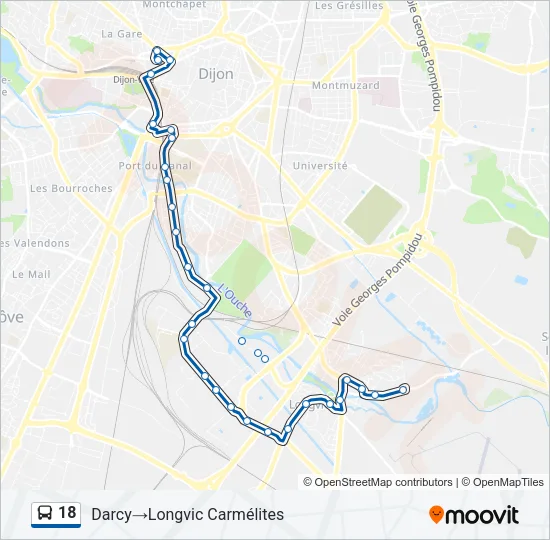 18 Bus Line Map