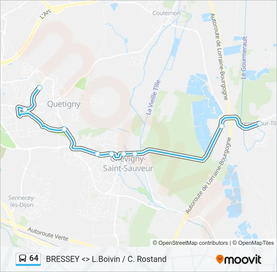 64 Bus Line Map