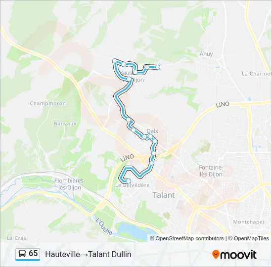 65 Bus Line Map