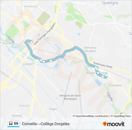 66 Bus Line Map