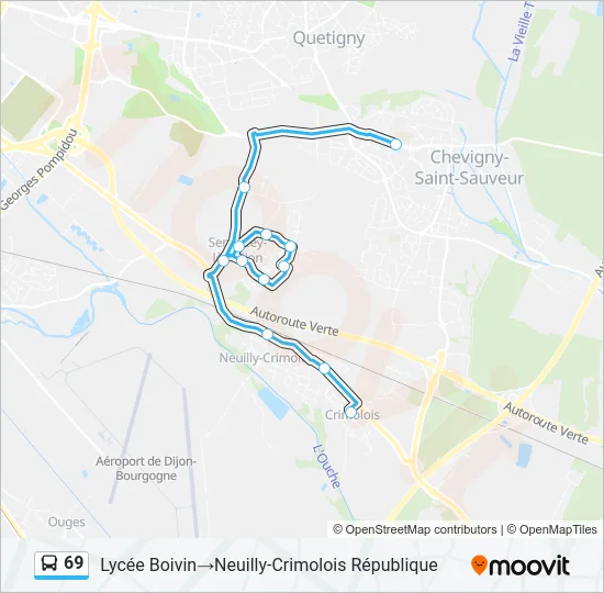 69 Bus Line Map