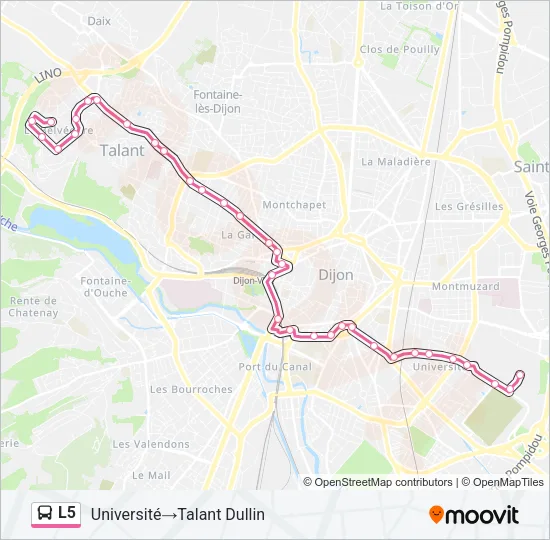 L5 Bus Line Map