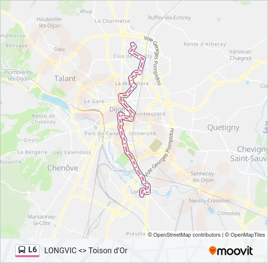 L6 Bus Line Map