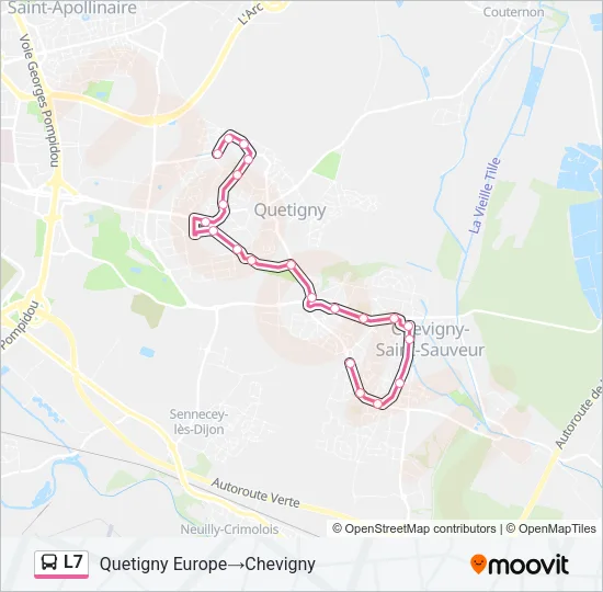 L7 Bus Line Map