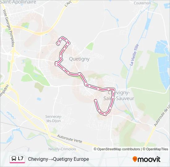 L7 Bus Line Map