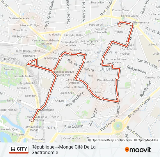 CITY Bus Line Map