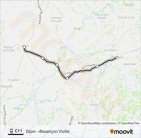 C11 Train Line Map