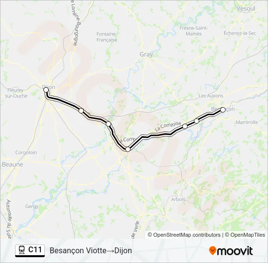 C11 Train Line Map