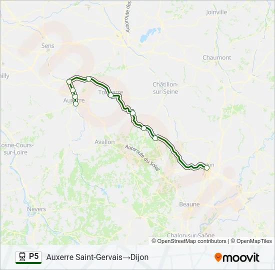 P5 Train Line Map