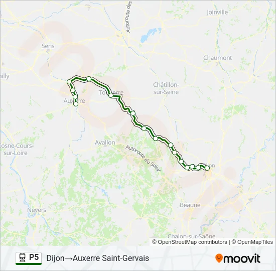 P5 Train Line Map