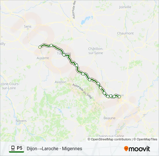 P5 Train Line Map