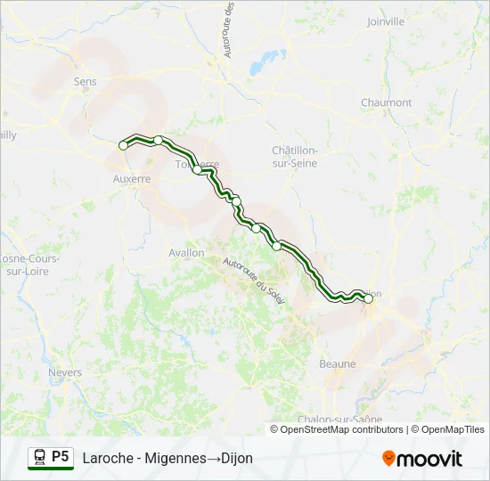 P5 Train Line Map