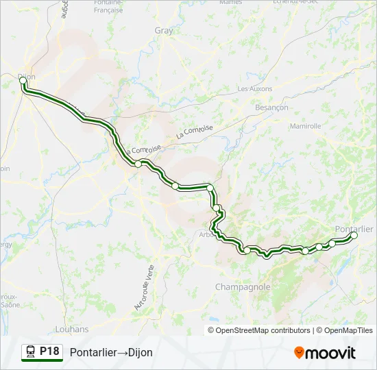 P18 Train Line Map