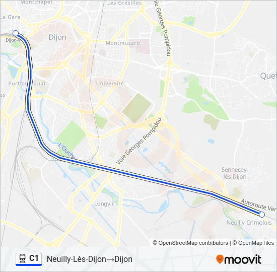 C1 Train Line Map