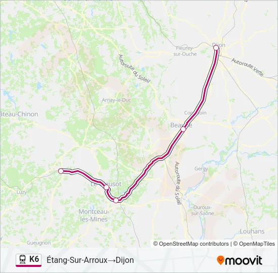 K6 Train Line Map