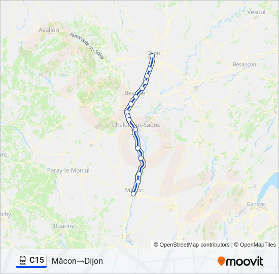 C15 Train Line Map