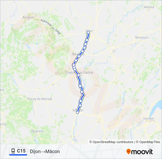 C15 Train Line Map