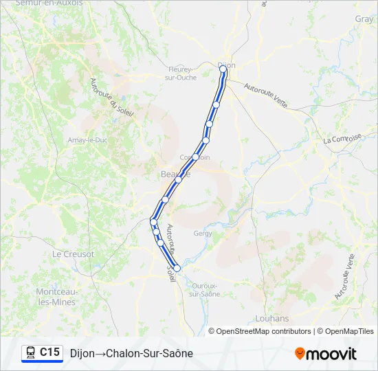 C15 Train Line Map