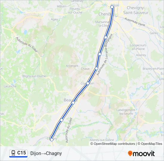 C15 Train Line Map