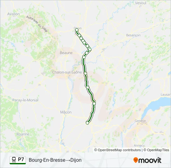 P7 Train Line Map