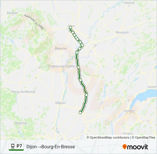 P7 Train Line Map